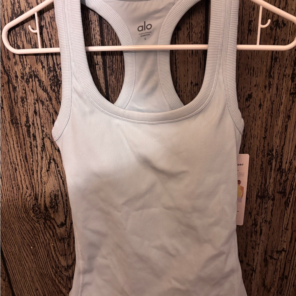 ALO Yoga Women's Soft Blue Racerback Tank Top NWT